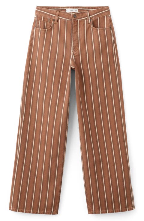 Stripe Straight Leg Jeans