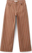 MANGO Stripe Straight Leg Jeans