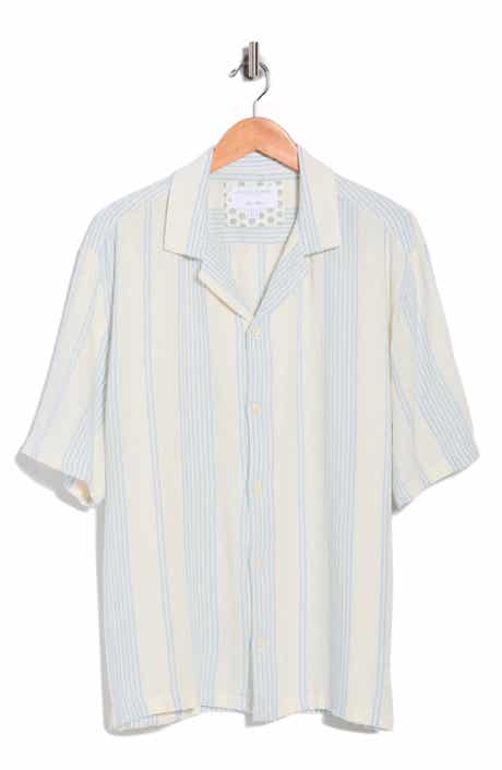 DENIM AND FLOWER Stripe Linen Blend Shirt