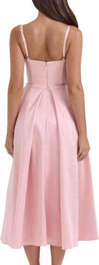 Tiffany Satin Midi Cocktail Dress