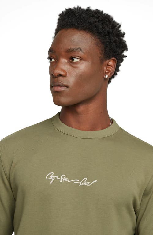 G-star G-script Logo Graphic Sweatshirt In Ensis Green