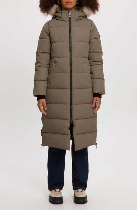 Noize Winter Long Parka with Faux Fur Trim