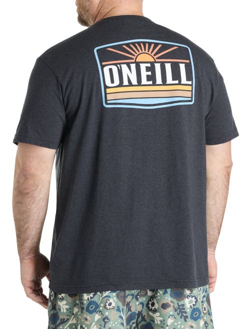 O'neill Big & Tall Sun Supply Graphic Tee In Black Heather