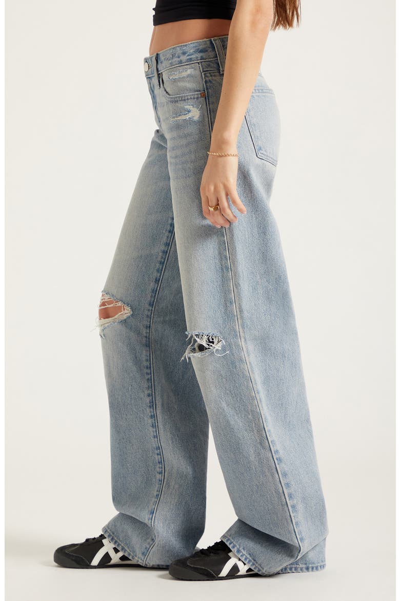 Casey Baggy Straight Leg Jeans, Alternate, color, LIGHT INDIGO