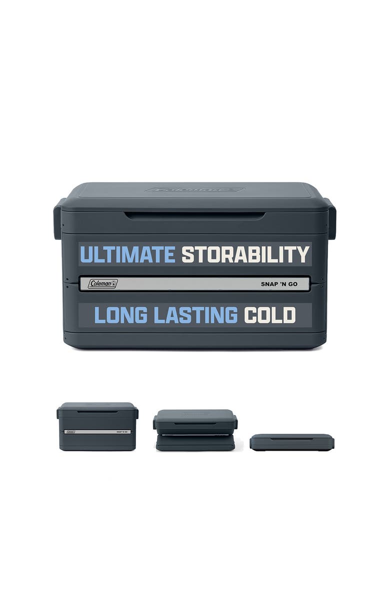 Coleman Snap 'N Go 45-Quart Collapsible Hard Cooler, Alternate, color, Mussel Grey