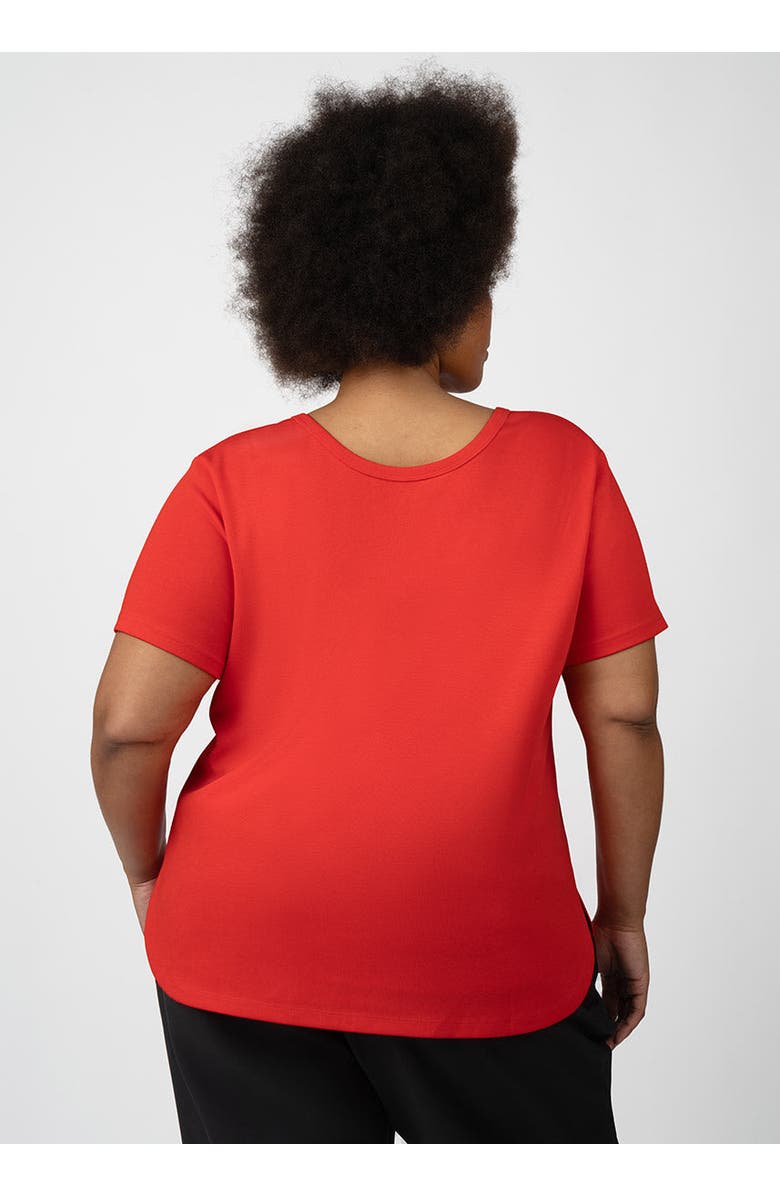 SEE ROSE GO CoolROSE Luxe Reversible Plus Size Tee Shirt, Alternate, color, Poppy