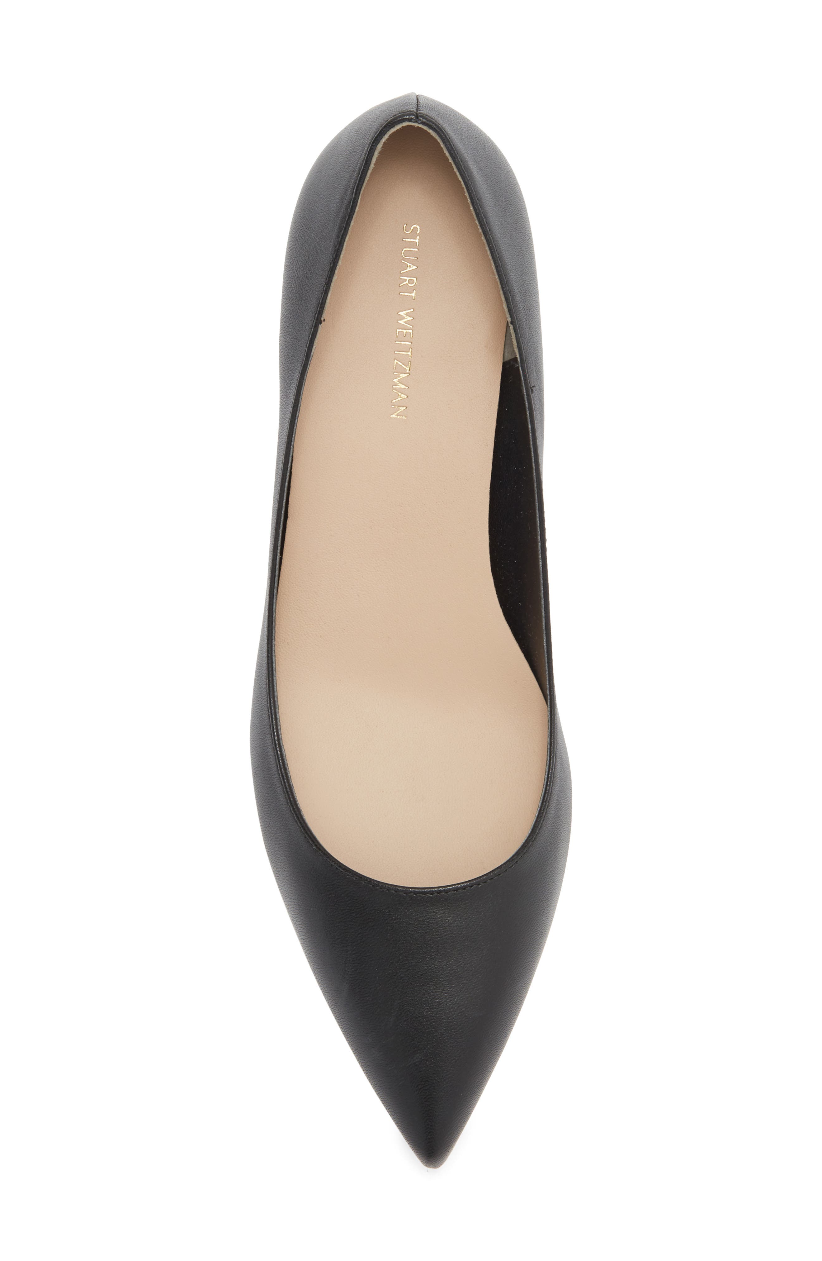 Stuart Weitzman Dancer Kitten Heel Pump, Alternate, color, Black