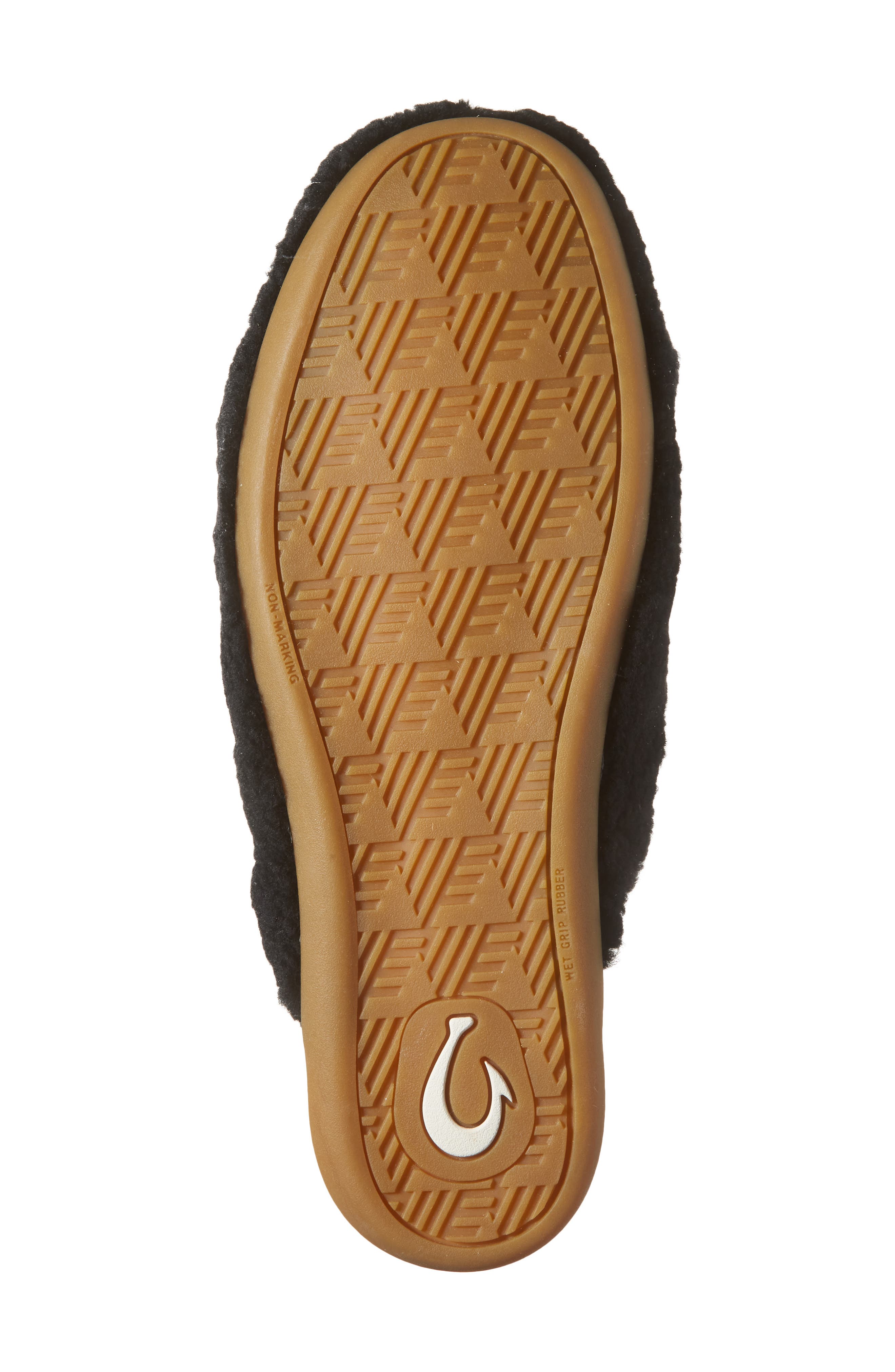 OluKai Hale Slip-On Genuine Shearling Waterproof Mule, Alternate, color, Lava Rock / Tapa