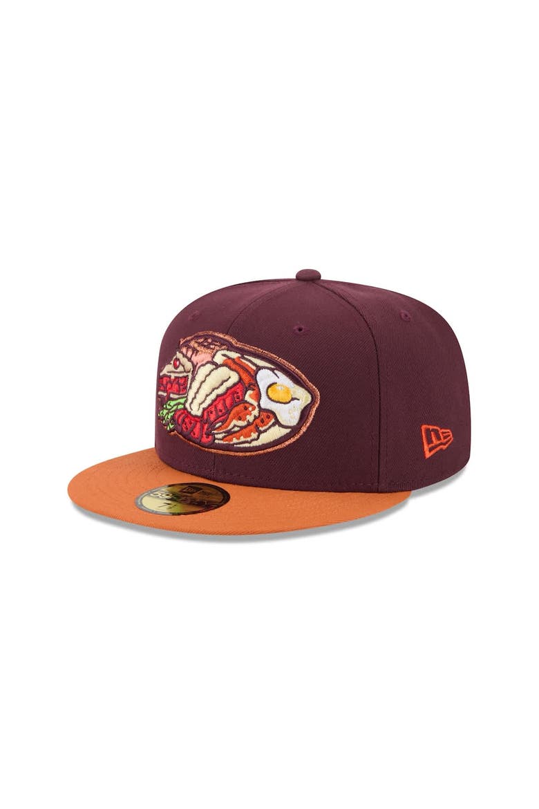 Men's New Era  Burgundy Las Vegas Aviators Theme Nights 59FIFTY Fitted Hat, Alternate, color, Burgundy
