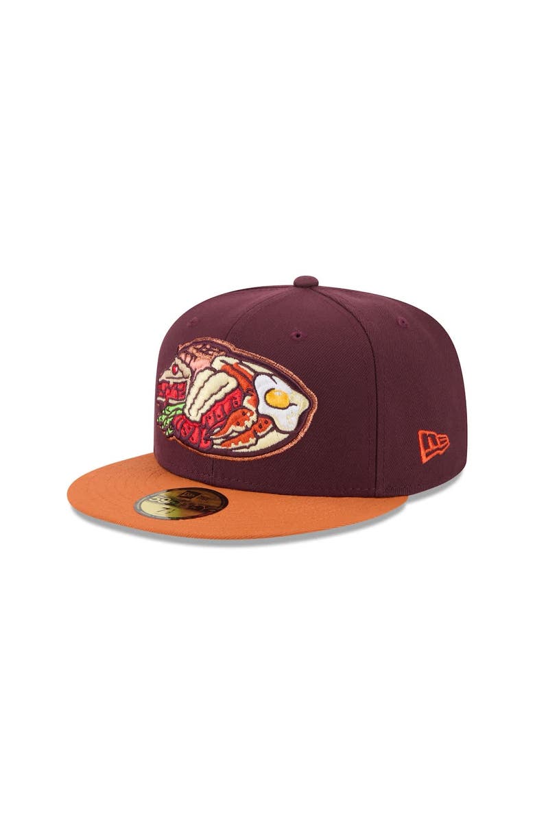 New Era Men's New Era Burgundy Las Vegas Aviators Theme Nights 59FIFTY Fitted Hat, Alternate, color, Burgundy