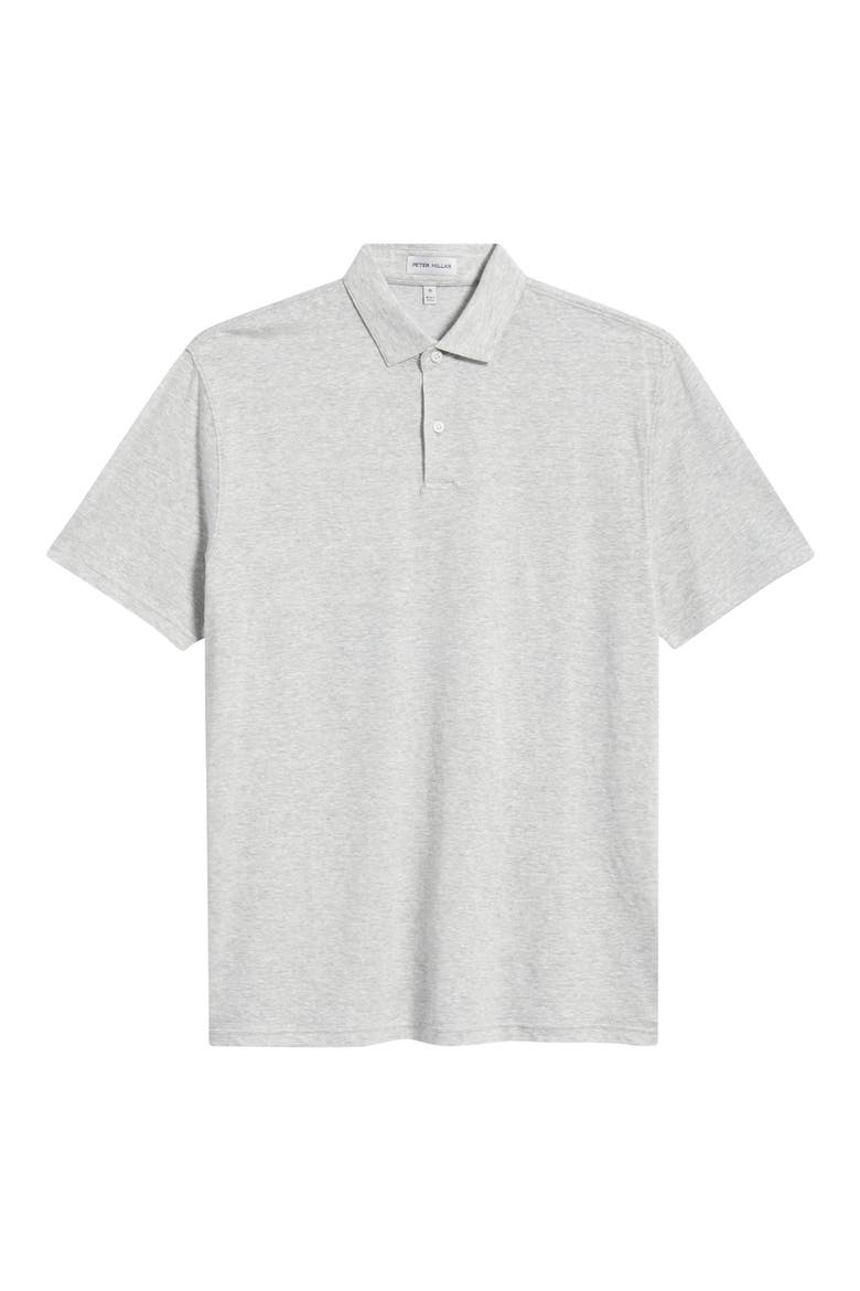 Sanibel Linen & Cotton Polo, Alternate, color, GALE GREY