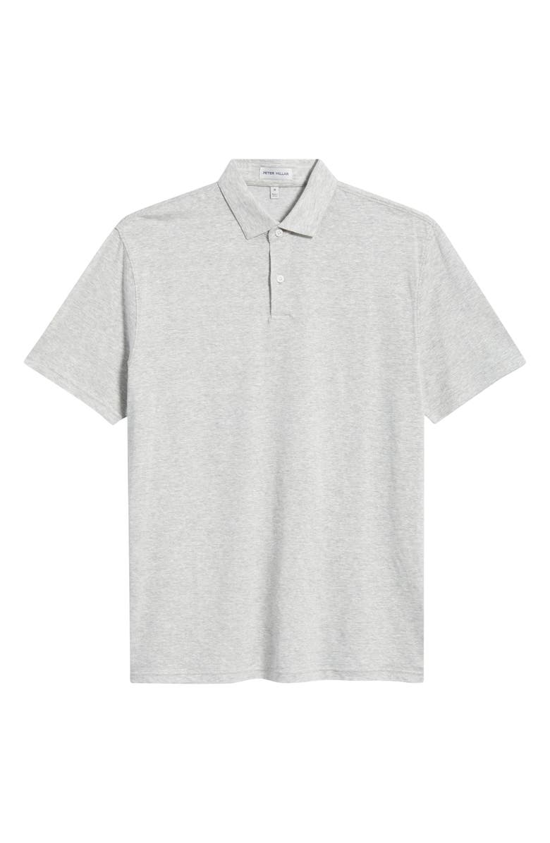 Peter Millar Sanibel Linen & Cotton Polo, Main, color, Gale Grey