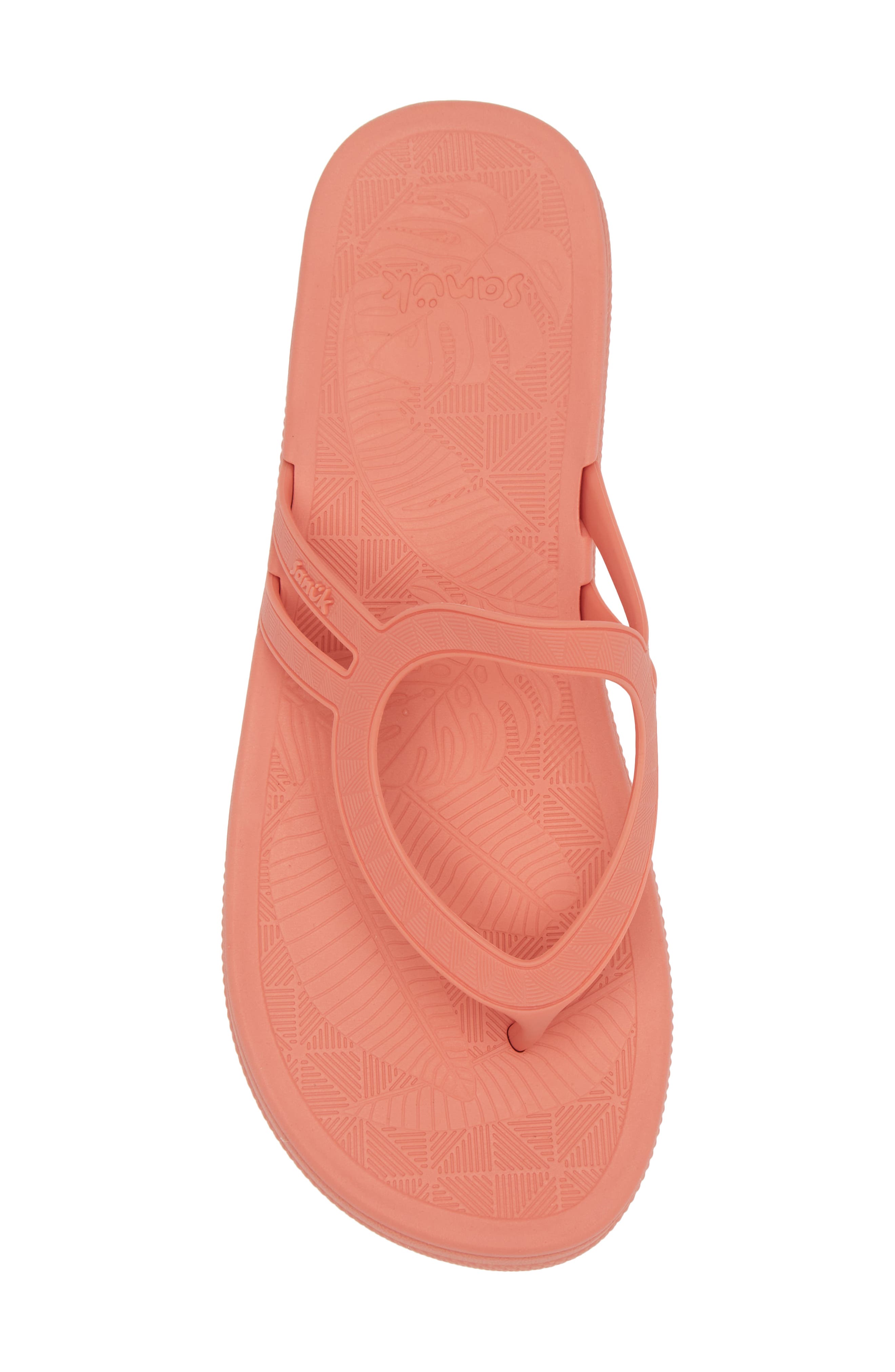 Sunshine Platform Flip Flop, Alternate, color, BURNT CORAL