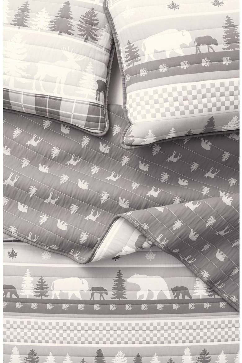Patchwork 3-Piece Quilt Set, Alternate, color, RUSTIC LANDSCAPE GREY