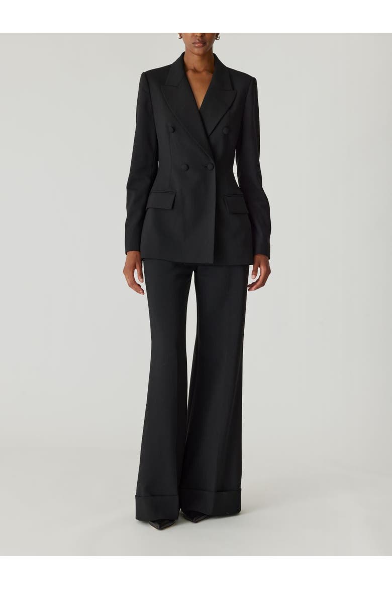 Calvary Twill Double Breasted Blazer, Main, color, BLACK