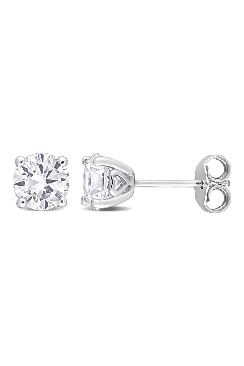 Sterling Silver White Topaz Stud Earrings - 2.00 ctw, Main, color, WHITE