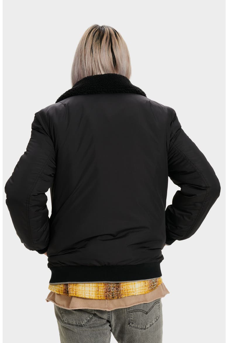 Ethan Water Resistant Down Bomber Jacket, Alternate, color, BLACK