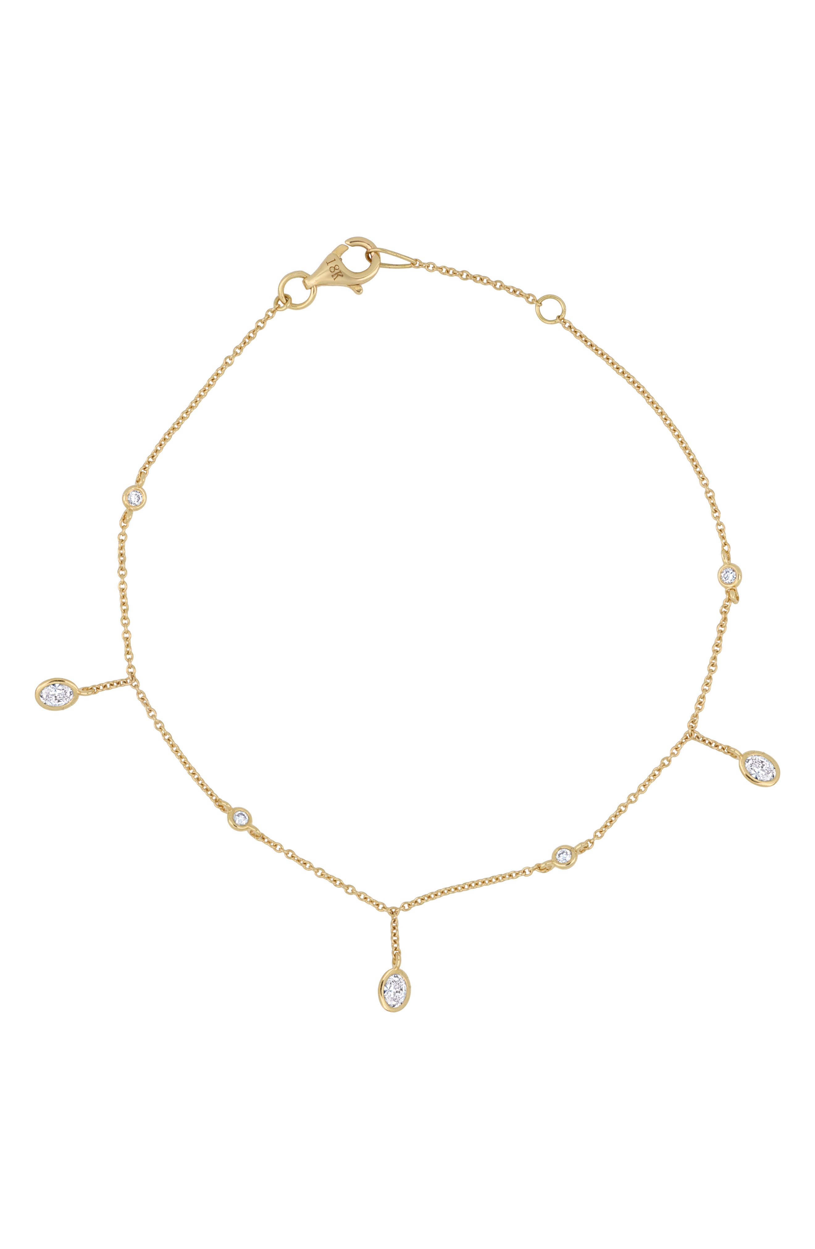 Bony Levy Monaco 18K Yellow Gold Diamond Station & Charm Bracelet