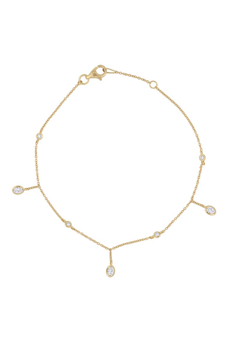 Monaco 18K Yellow Gold Diamond Station & Charm Bracelet, Main, color, 18K YELLOW GOLD