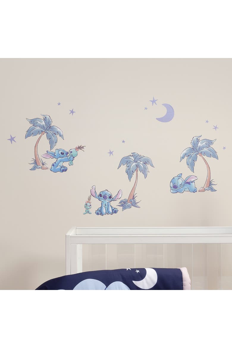 Disney Stitch Mural-Like Nursery Wall Decals / Stickers, Alternate, color, Blue