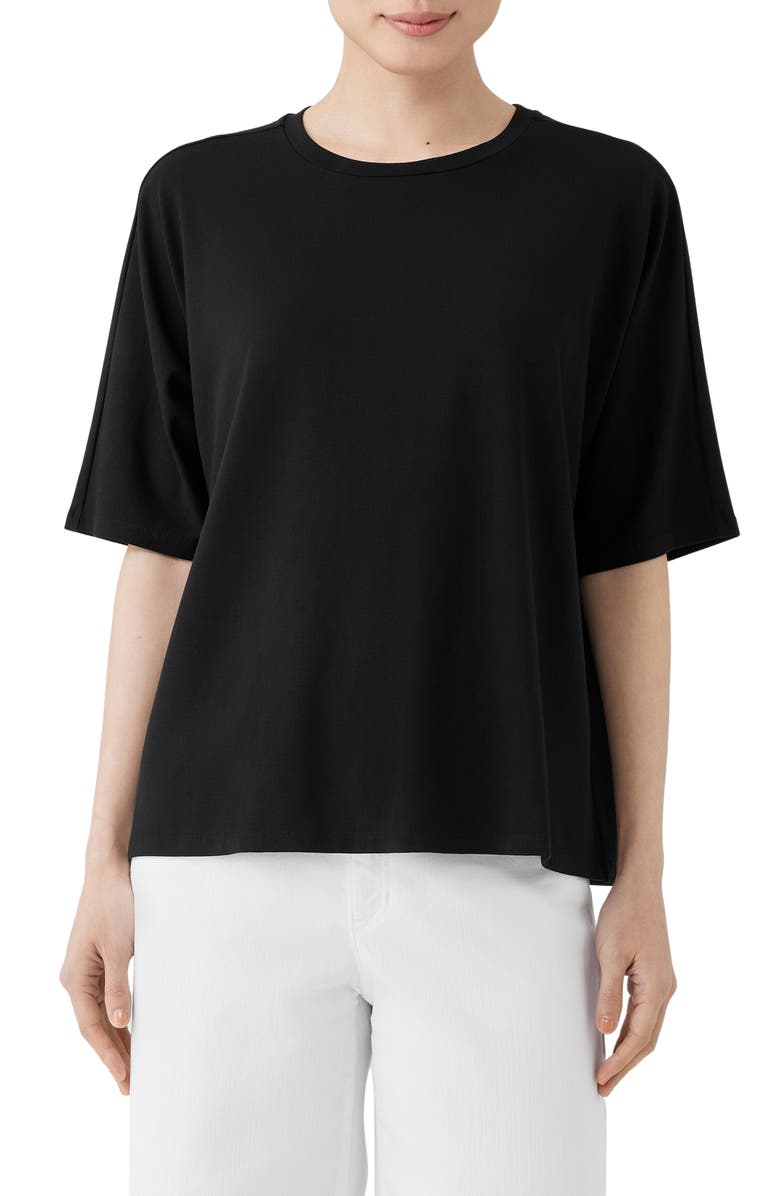 Eileen Fisher Boxy Crewneck T-Shirt, Main, color,
