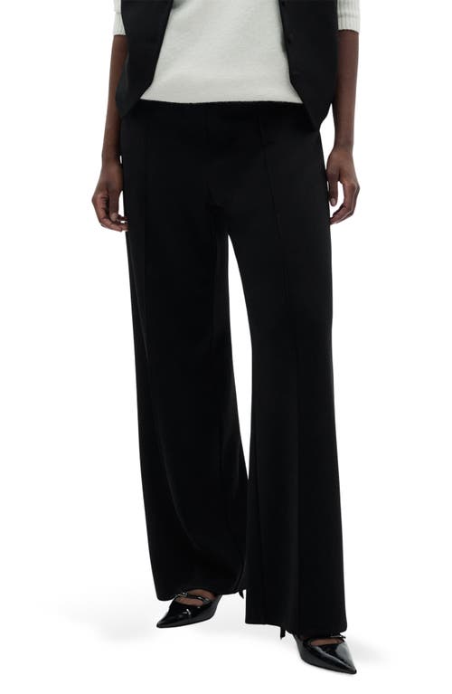 Mango Straight Leg Pants In Black