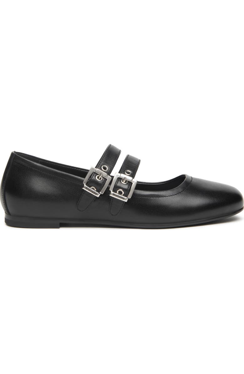 NeroGiardini Double Strap Ballet Flat, Alternate, color, Black