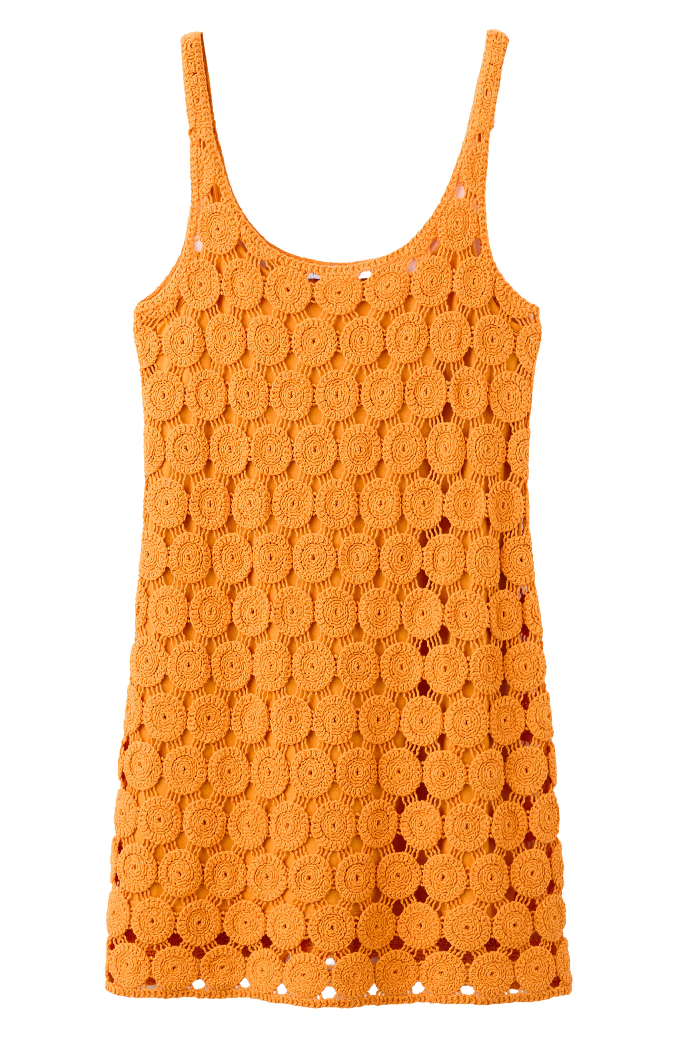 MANGO Crochet Cotton Blend Minidress (Women)