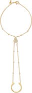 Bony Levy 18K Gold Monaco Diamond Hand Chain Statement Bracelet