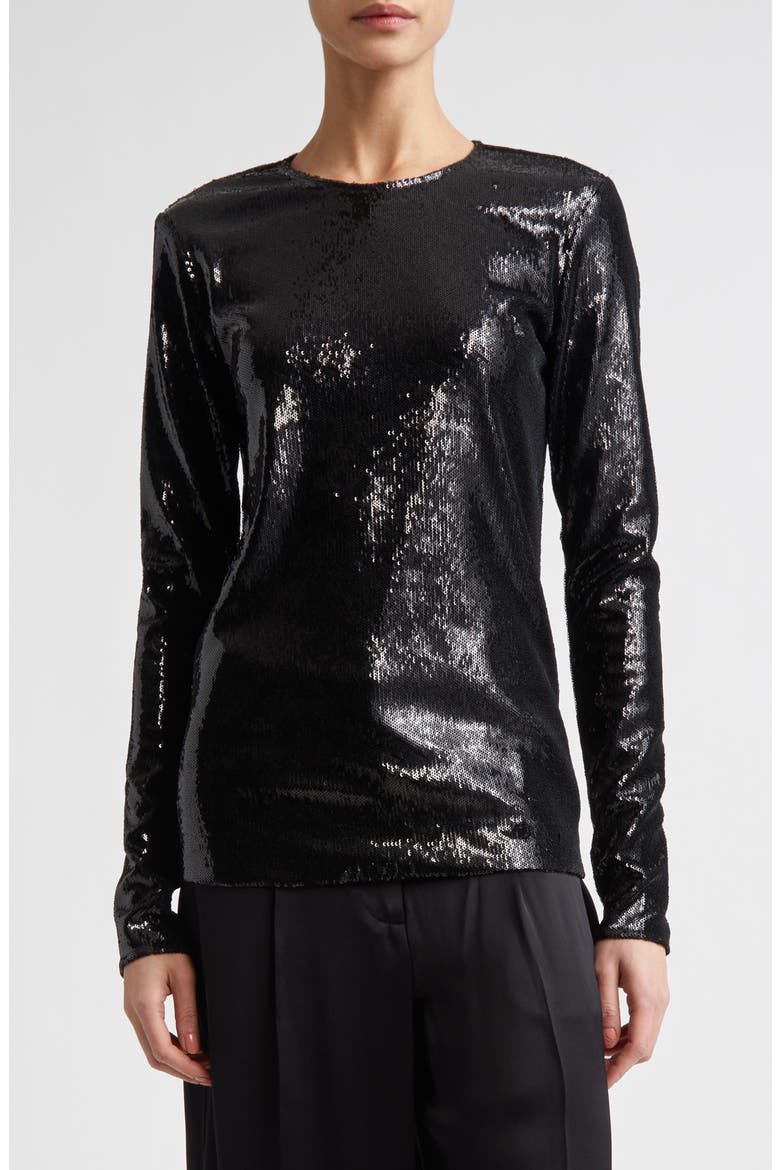 Sequin Top, Main, color, BLACK
