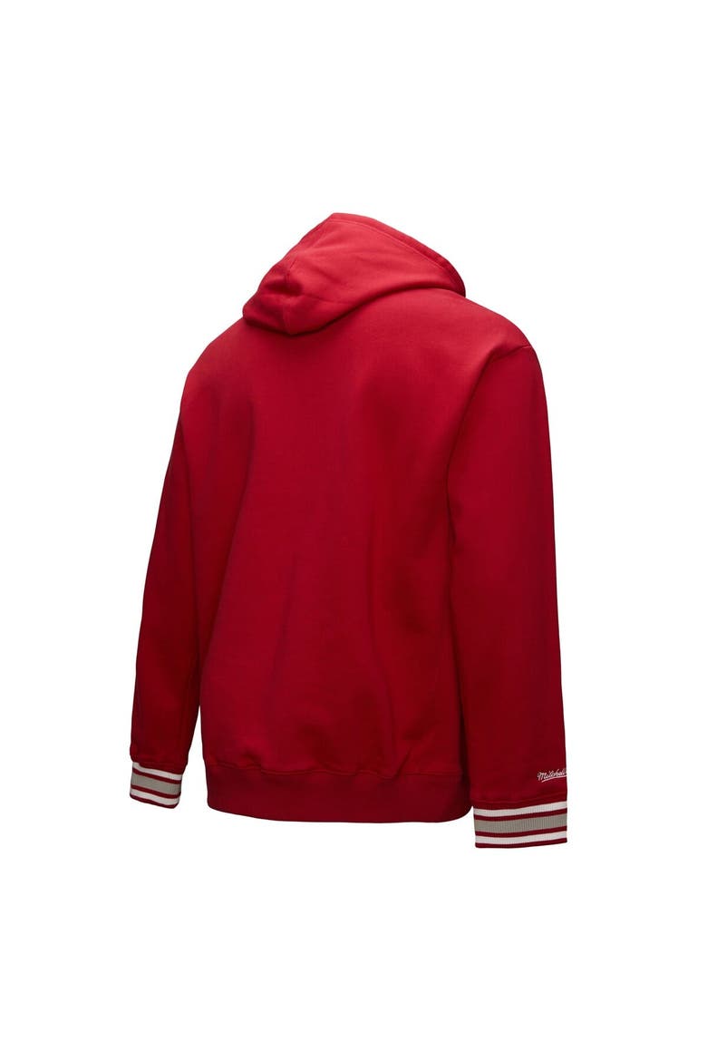 Men's Mitchell & Ness Crimson Alabama Crimson Tide Chainstich Fleece Pullover Hoodie, Alternate, color, Crimson