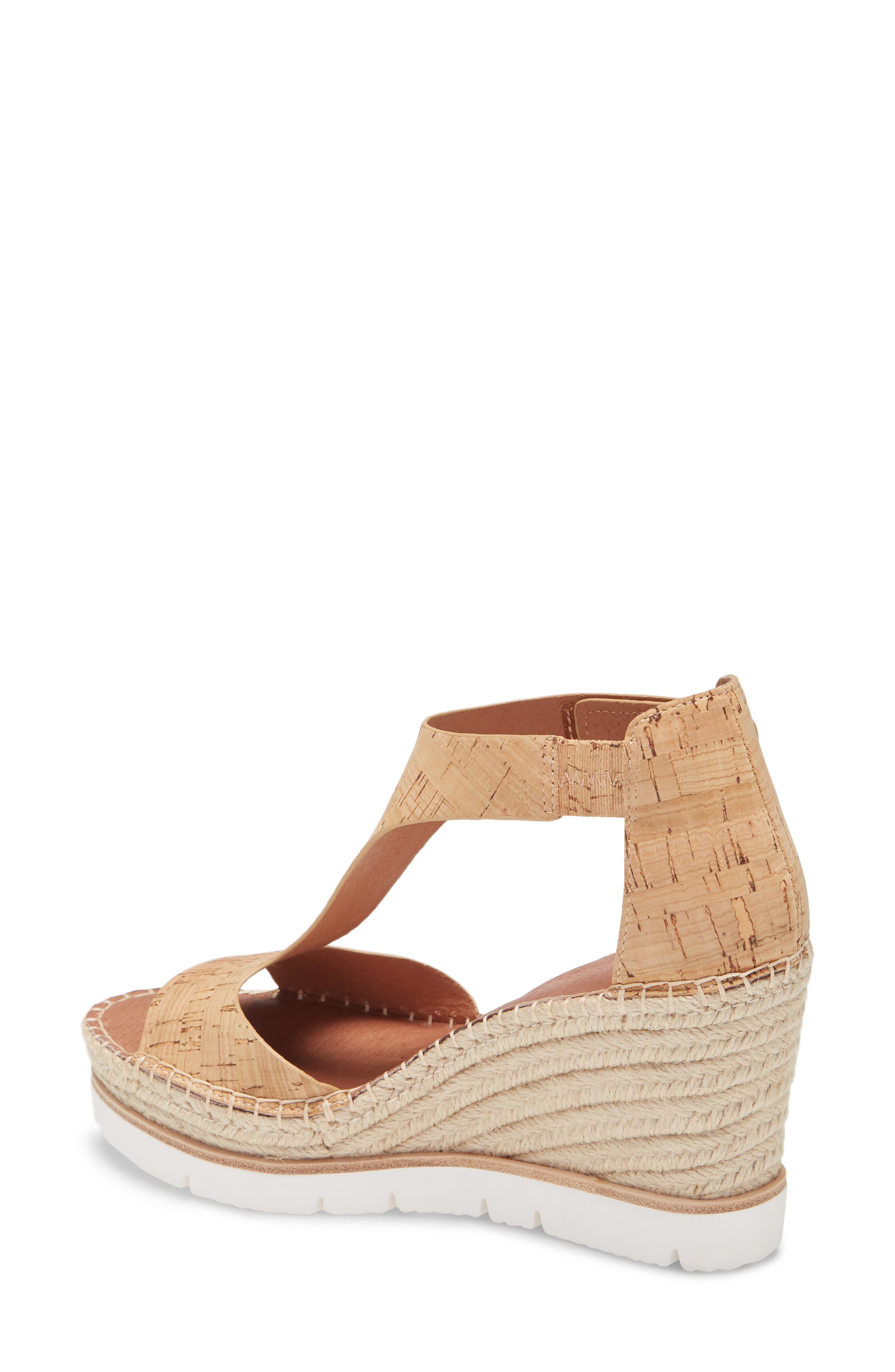 Signature Elyssa T-Strap Wedge Sandal, Alternate, color, NATURAL CORK