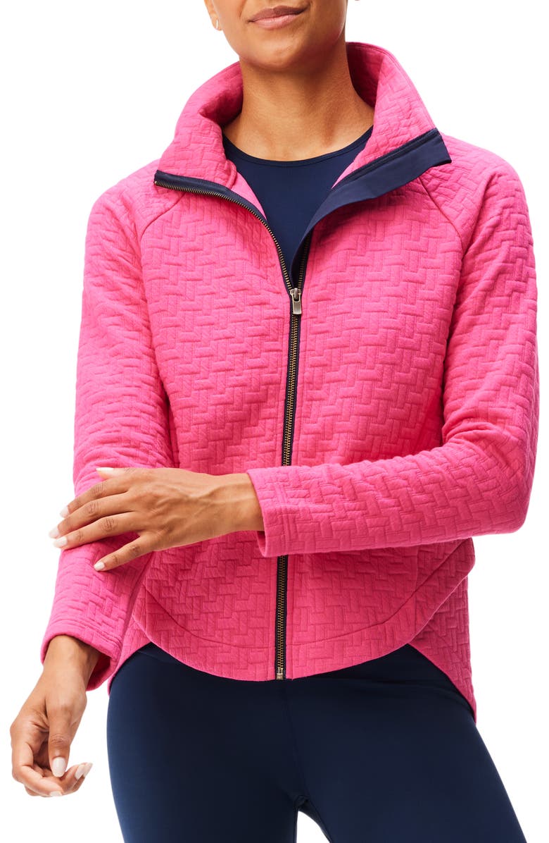 NZ ACTIVE by NIC+ZOE All Year Quilted Jacket, Main, color, Shocking Pink