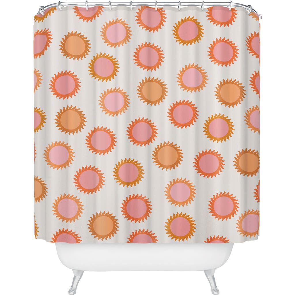 Deny Designs Bright Sunshine Shower Curtain In Orange