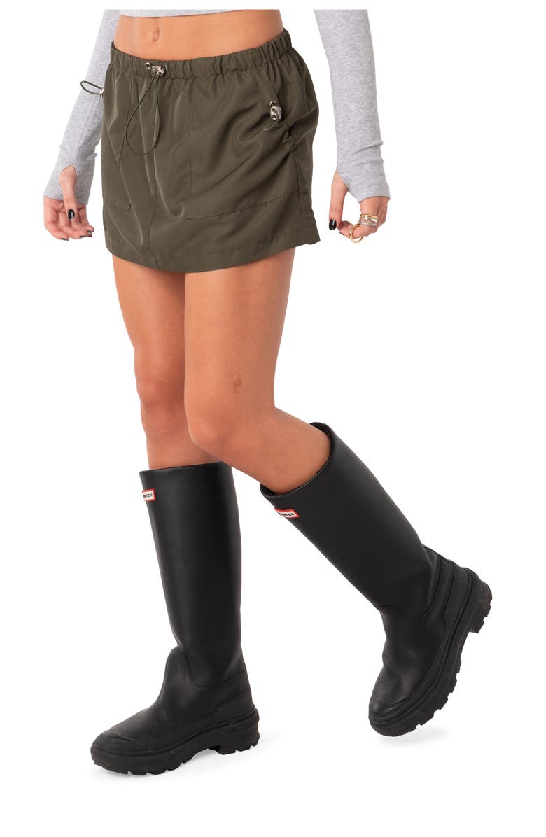 EDIKTED Delta Cargo Miniskirt, Alternate, color, 