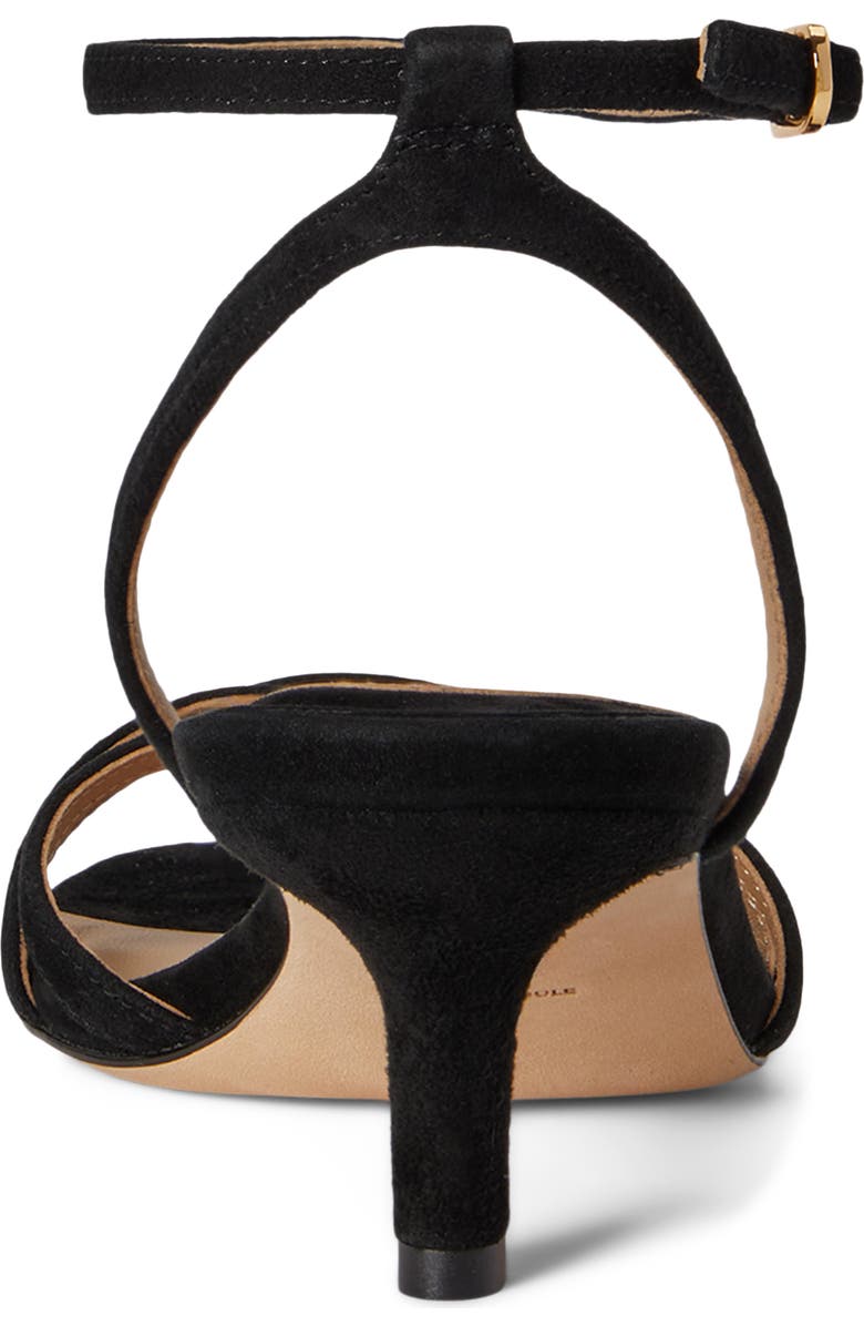 Lauren Ralph Lauren Kendyl Ankle Strap Kitten Heel Sandal, Alternate, color, Black