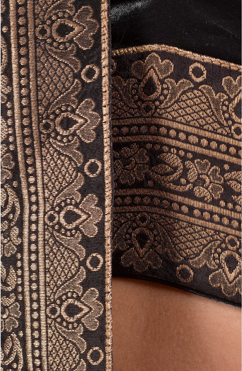 RAAS Ciara Tiered Shimmer Lehenga Choli, Alternate, color, Black