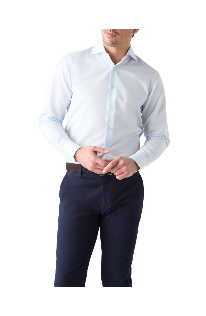 Robert Talbott Kingsley Medium Twill Stripe Shirt in Contemporary fit, Main, color, Light Blue