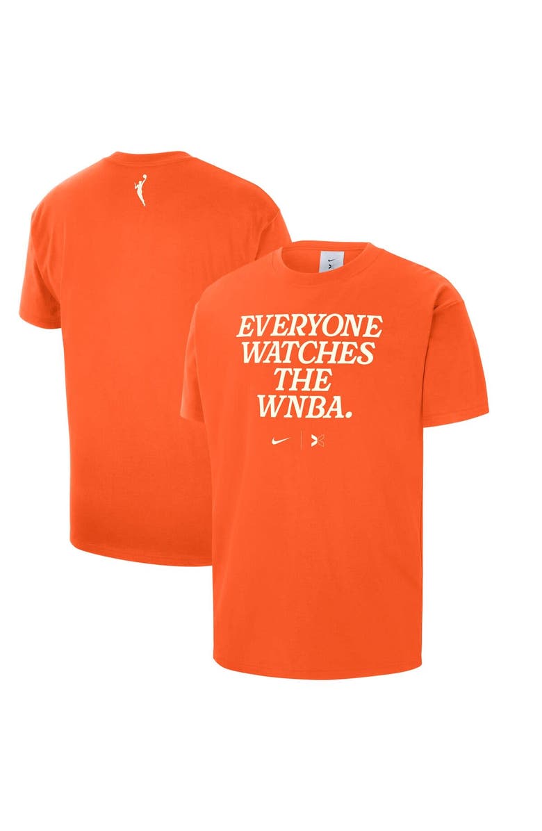 Nike Unisex Nike x TOGETHXR Everyone Watches The WNBA Orange T-Shirt, Main, color, Orange