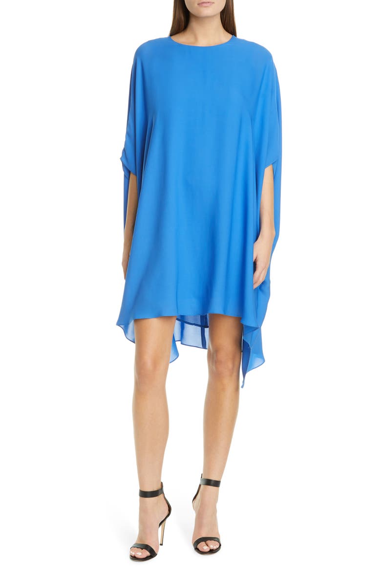 Draped Silk Georgette Dress, Main, color, OASIS