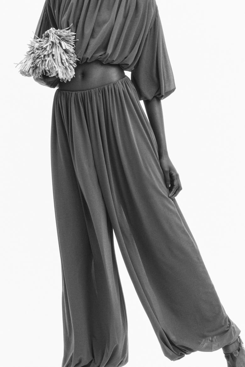 Draped Balloon Trousers, Alternate, color, Brown
