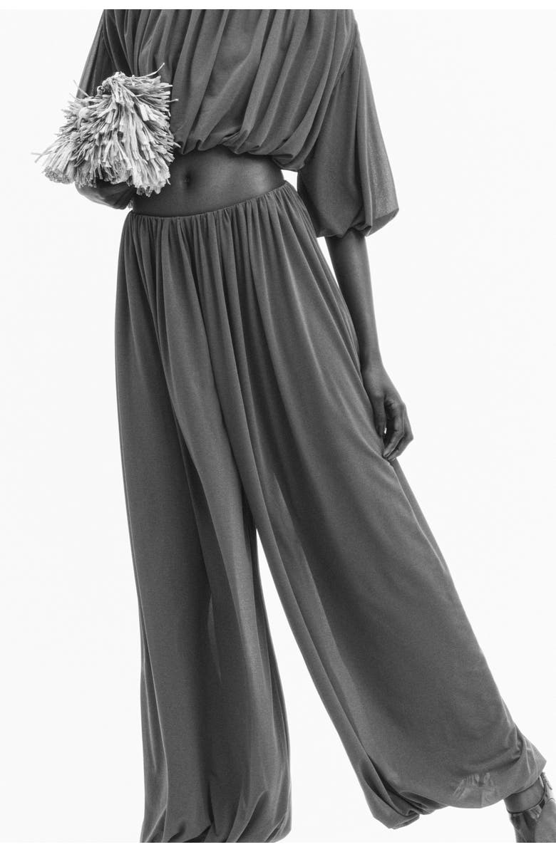 H&M Draped Balloon Trousers, Alternate, color, Brown