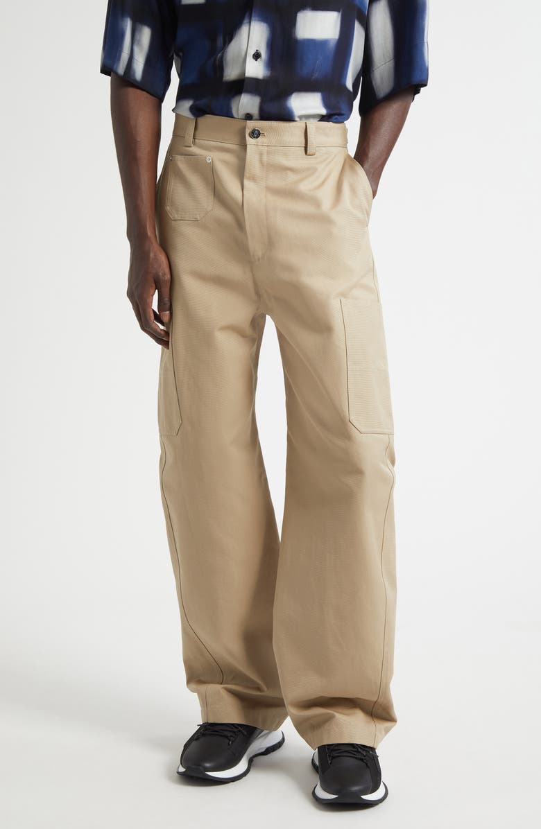 Givenchy Cotton Canvas Cargo Pants, Main, color, Beige