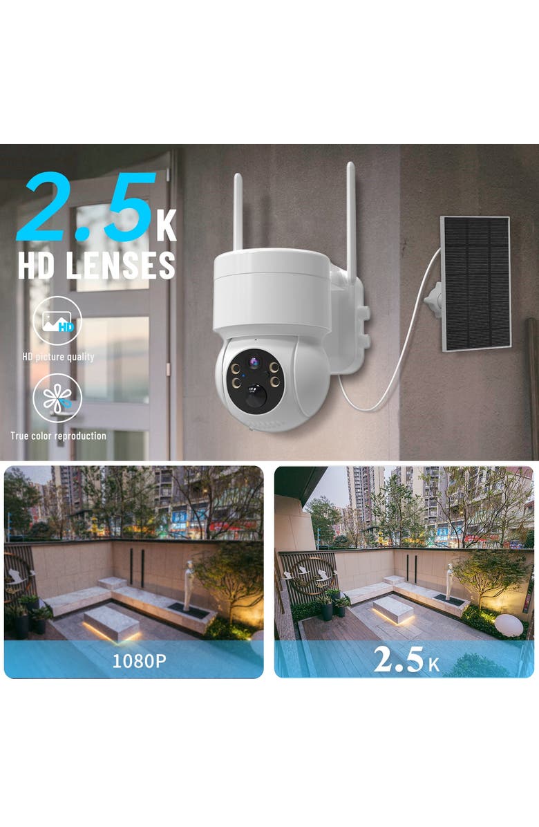Eco4Life Smart WiFi Spotlight Battery Camera, Alternate, color, White
