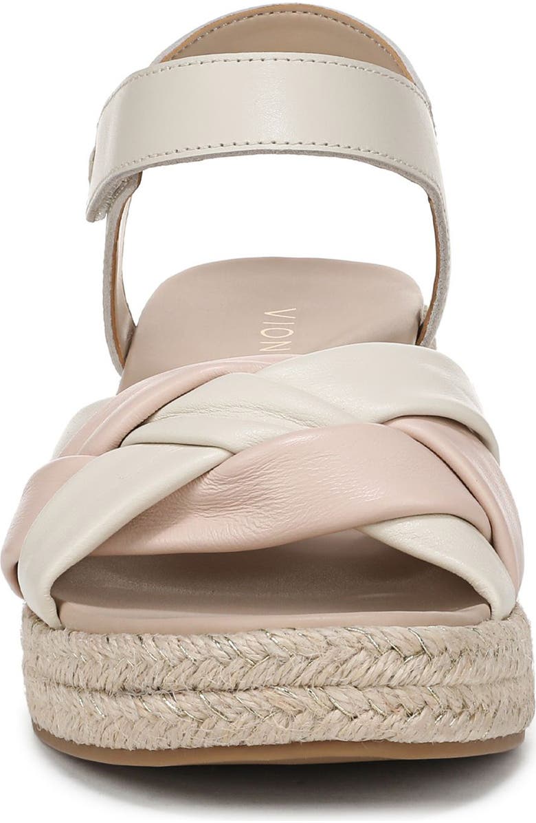 Vionic Saratoga Wedge Espadrille Sandal, Alternate, color, Cream/ Cameo Rose