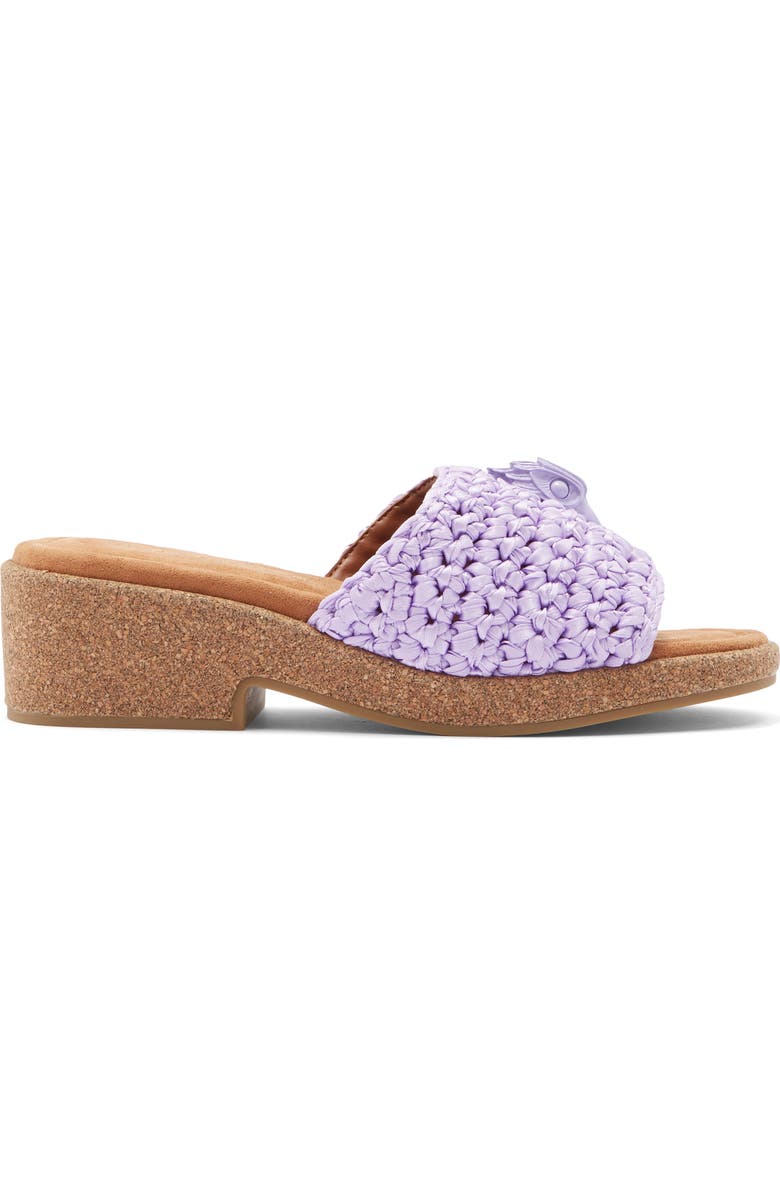 Kurt Geiger London Eagle Crocheted Slide Sandal, Alternate, color, Lilac
