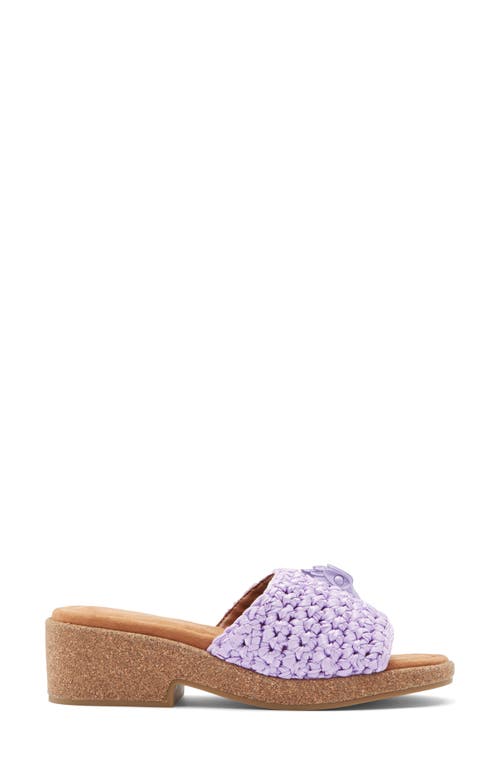 Kurt Geiger London Eagle Crocheted Slide Sandal In Purple
