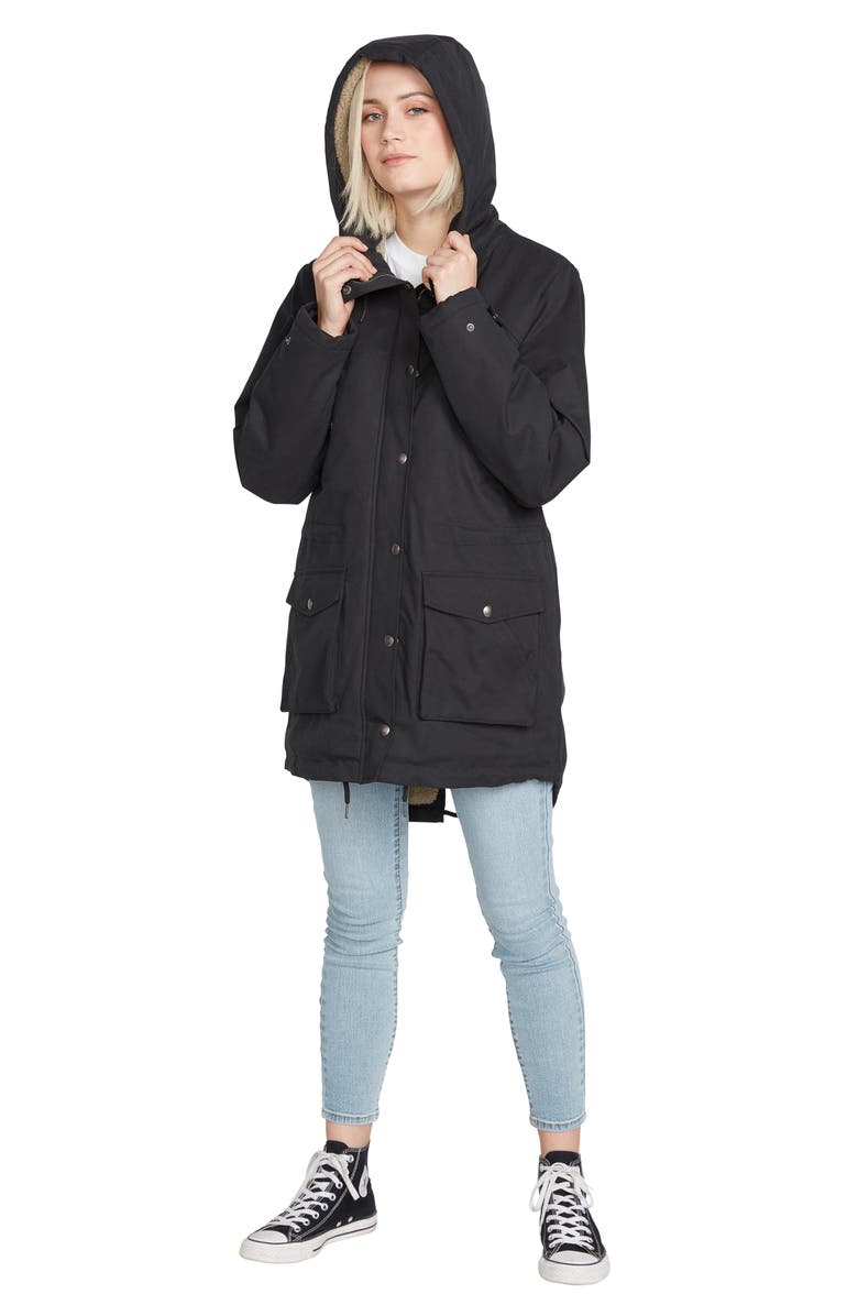 Volcom Walk on By 5K Fleece Lined Parka, Alternate, color, 