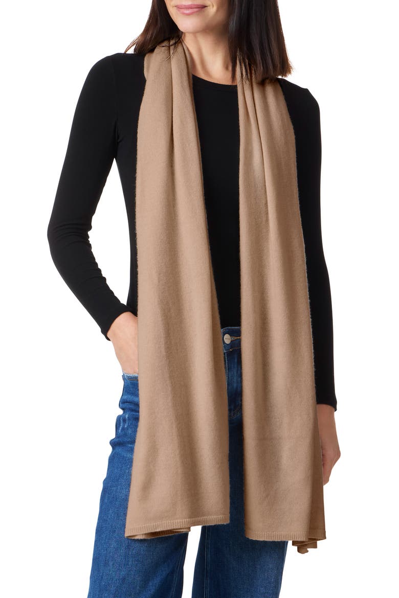 Wool & Cashmere Blend Wrap Scarf, Main, color, OAK