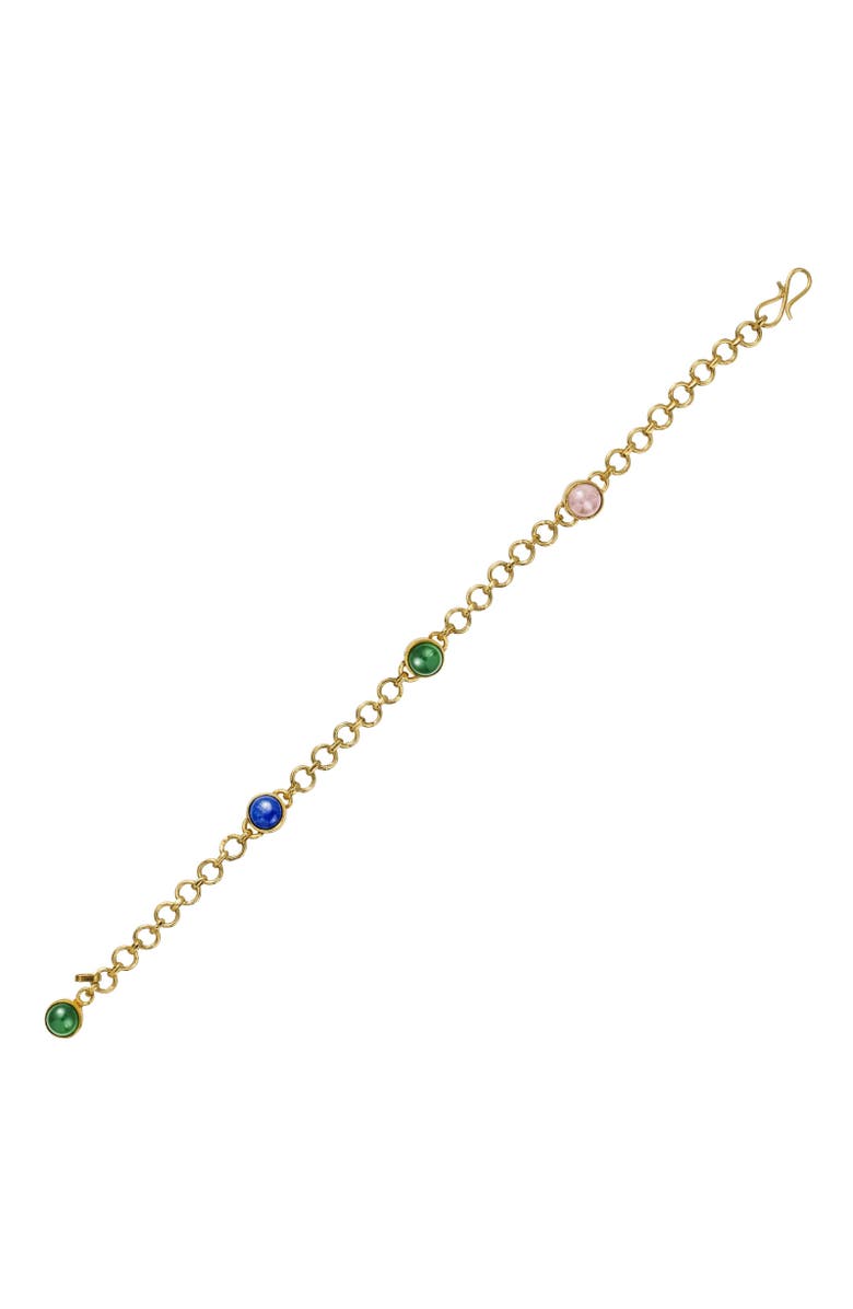 Turquoise Mountain Azita Charm Bracelet, Main, color, Gold